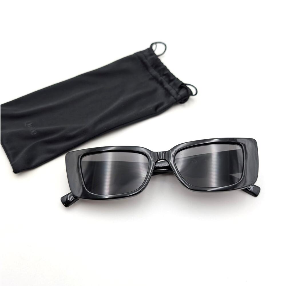 Aire Novae Unisex Cat Eye Sunglasses Black Frame W/ Smoke Mono Lens One Size